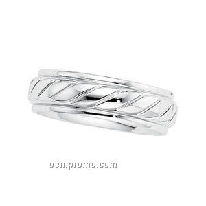 14kw 6mm Ladies' Comfort Fit Wedding Band Ring (Size 7)