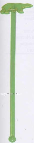 7" Stock Bear Stirrer W/ 1 Color Tipping Imprint
