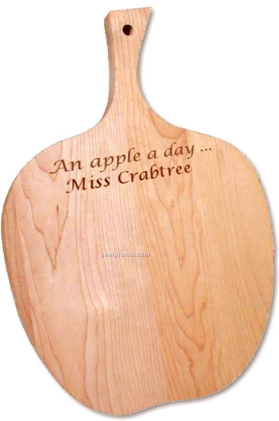 Apple Cutting Board - Hand Cut Wood (8