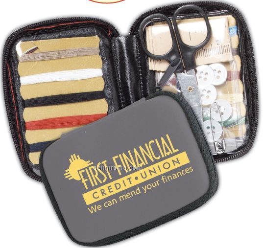 Deluxe Travel Sewing Kit With Full Zipper Case