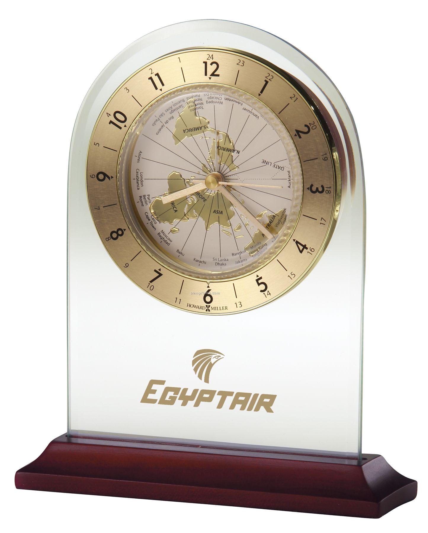 Howard Miller World Time Arch Alarm Clock (Blank)