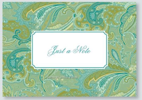 Sea Of Flourishes Note Card W/ Unlined Envelope