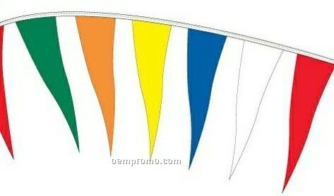 110' Change Of Pace Pennants W/ 80 Per String - Red/White