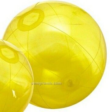 16" Inflatable Translucent Yellow Beach Ball