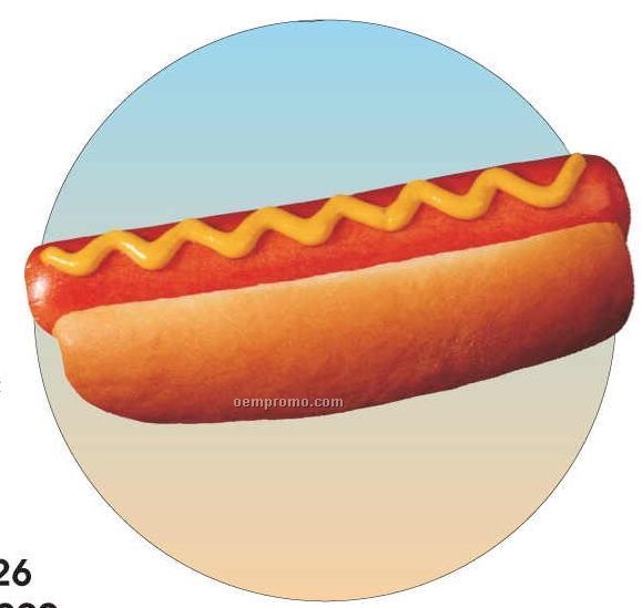 Hotdog Acrylic Coaster W/ Felt Back
