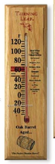 Wood Indoor/ Outdoor Thermometer (Oak)