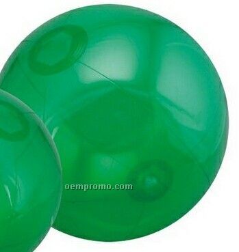 16" Inflatable Translucent Green Beach Ball