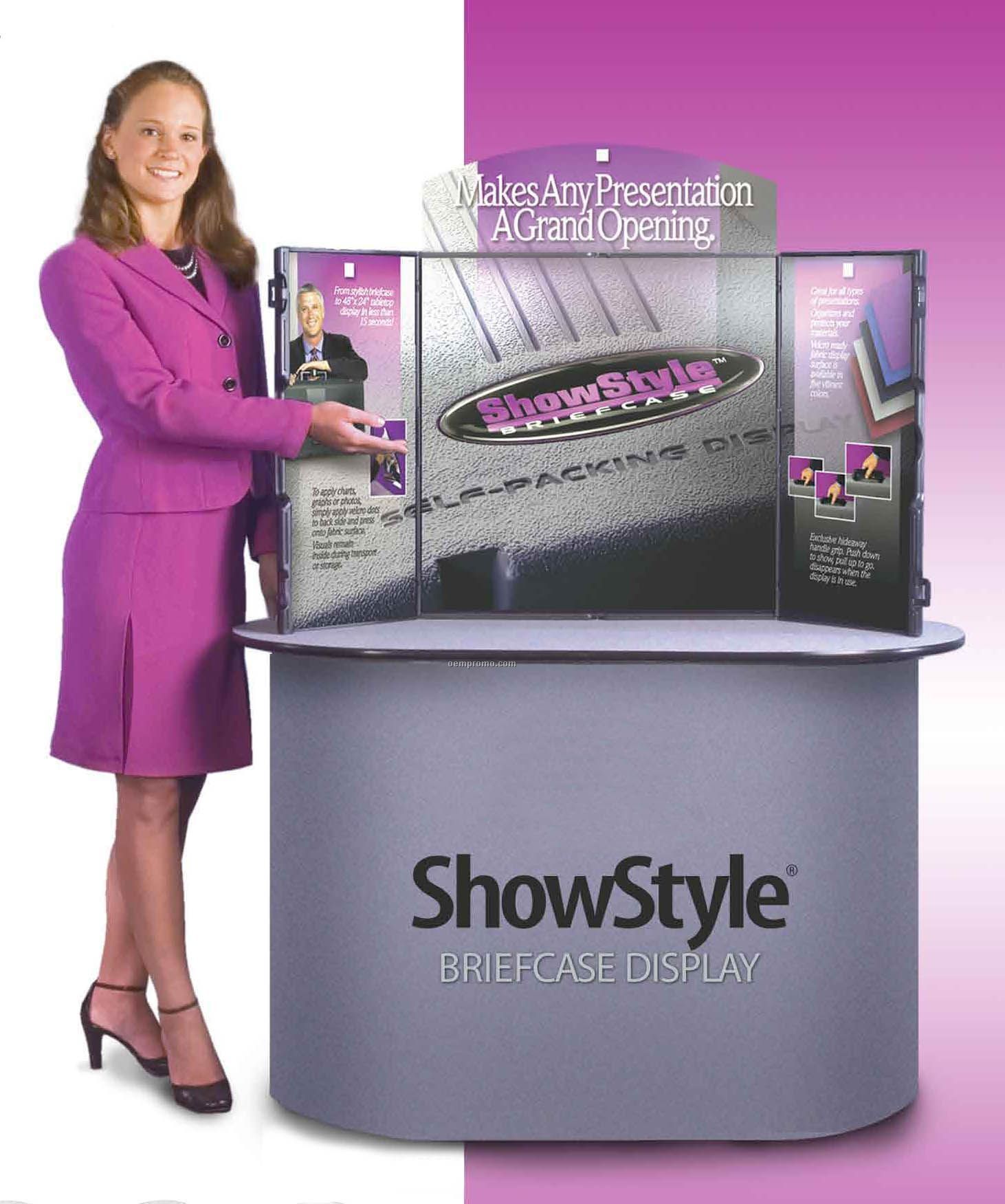 Showstyle Table Top Display With Custom Header And Graphic Panels (48"X24")