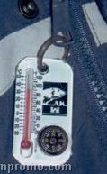 Therm-o-compass Thermometer, Compass, Zipperpull
