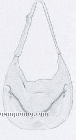 Wacky Stripe Kipling Farrah Medium Hobo Bag W/ Front Zipper Pocket