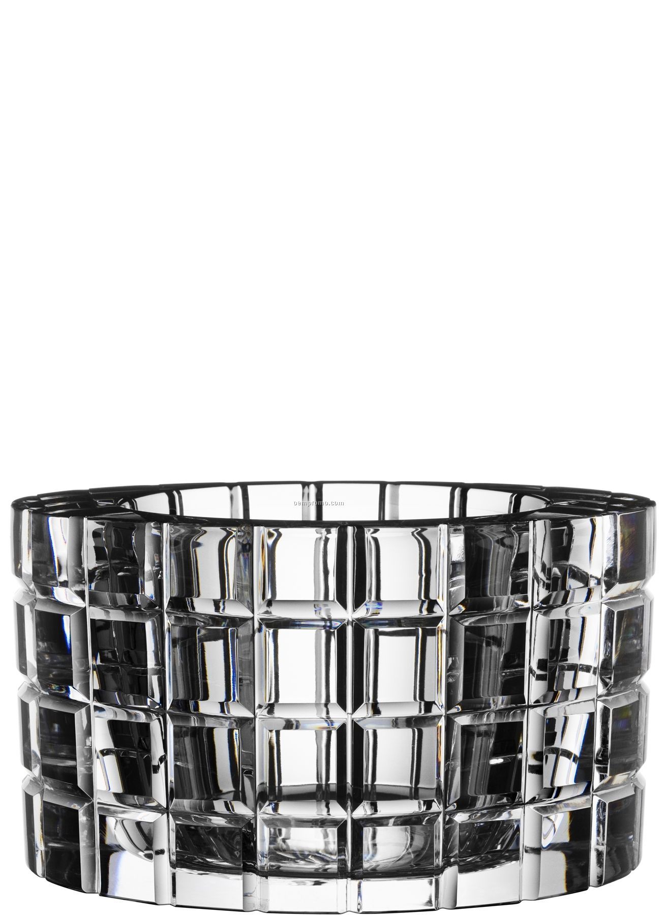 Move Crystal Bowl W/ Checkered Pattern By Jan Johansson