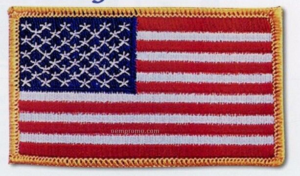 Stock American Flag Patch (3 1/2"X2")