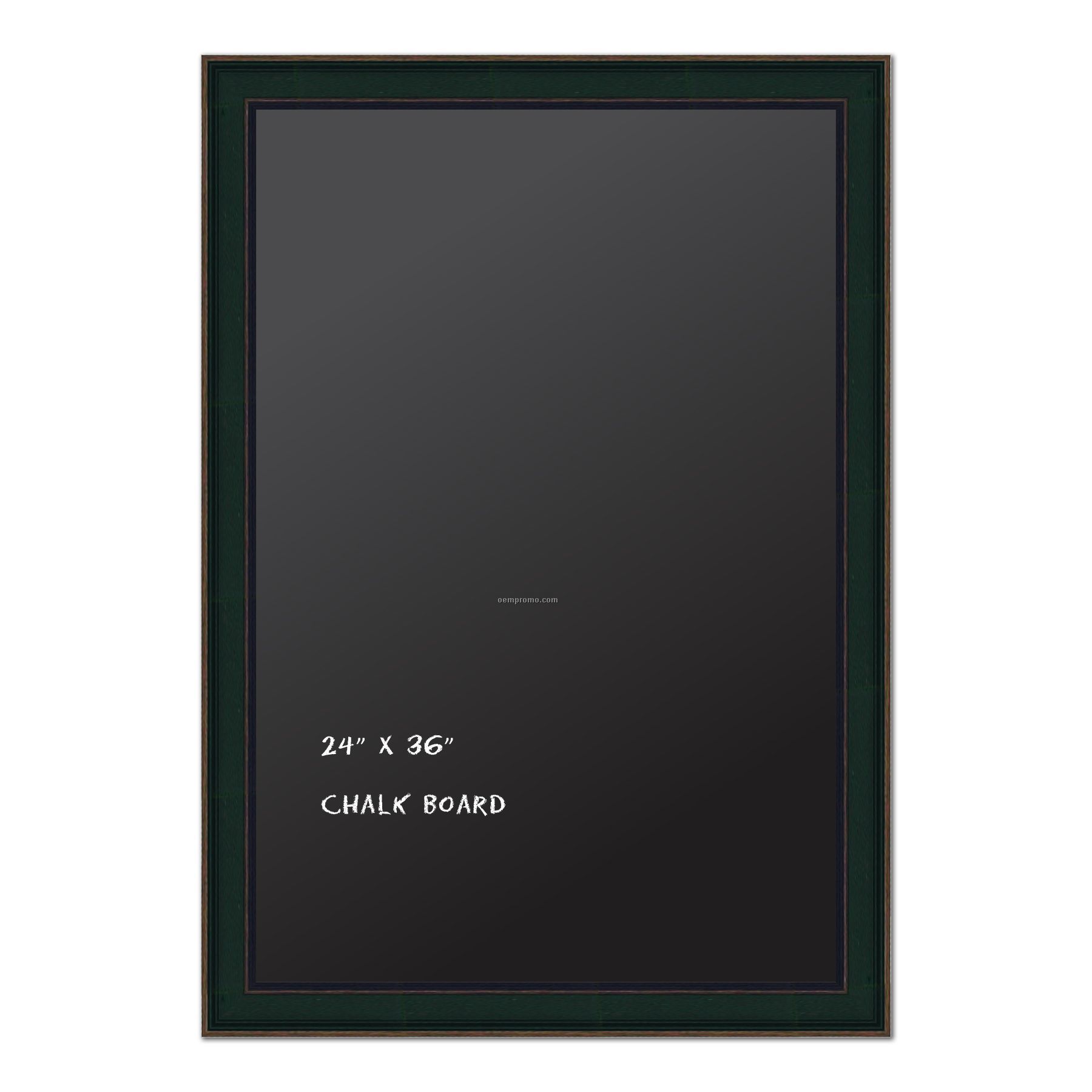 Chalk Board 24" X 36". Real Wood Frame - Country Green Finish.