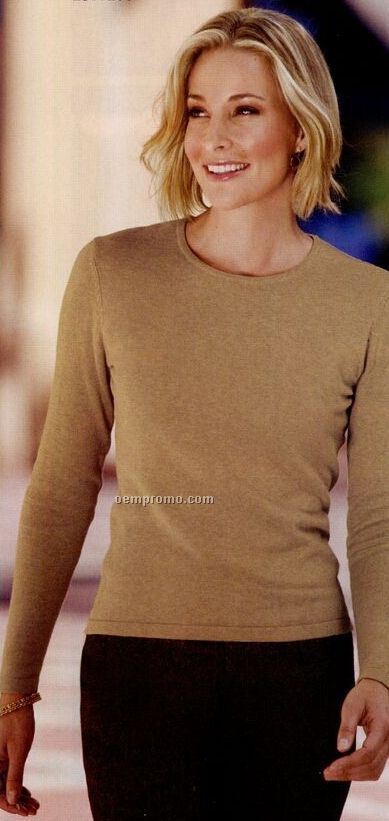 Ladies Port Authority Fine-gauge Long Sleeve Crewneck Sweater