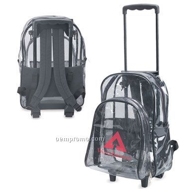 Wheeled Clear Pvc Backpack