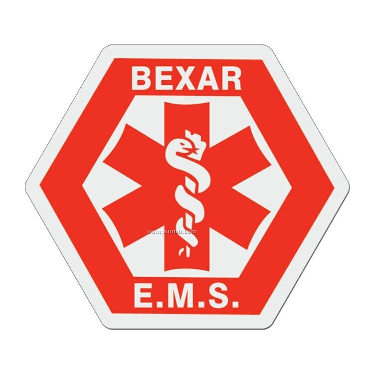 Hexagon Lightweight Plastic Badge (3"X2 1/2")