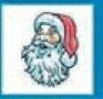 Holidays Stock Temporary Tattoo - Santa Head W/ Big Beard (2"X2")