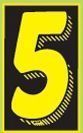 Stock Removable Adhesive Auto Numbers - Number 5