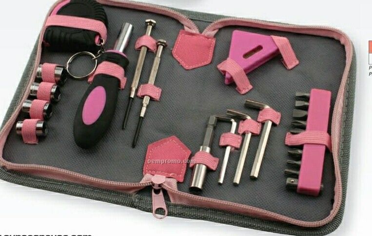 23 Piece Ladies Tool Set With Zipper Case