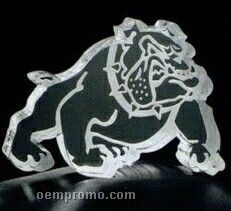 Acrylic Paperweight Up To 16 Square Inches / Bulldog 2