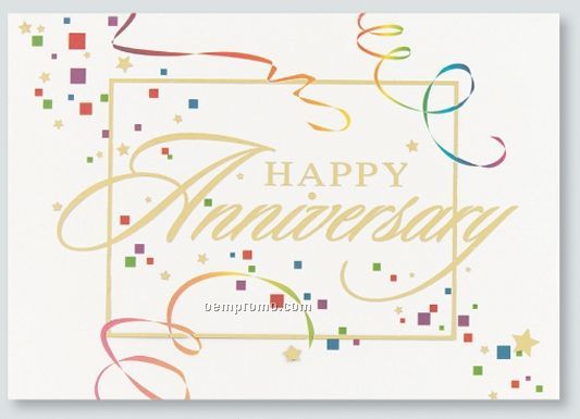 Anniversary Gala Card W/ Lined Envelope