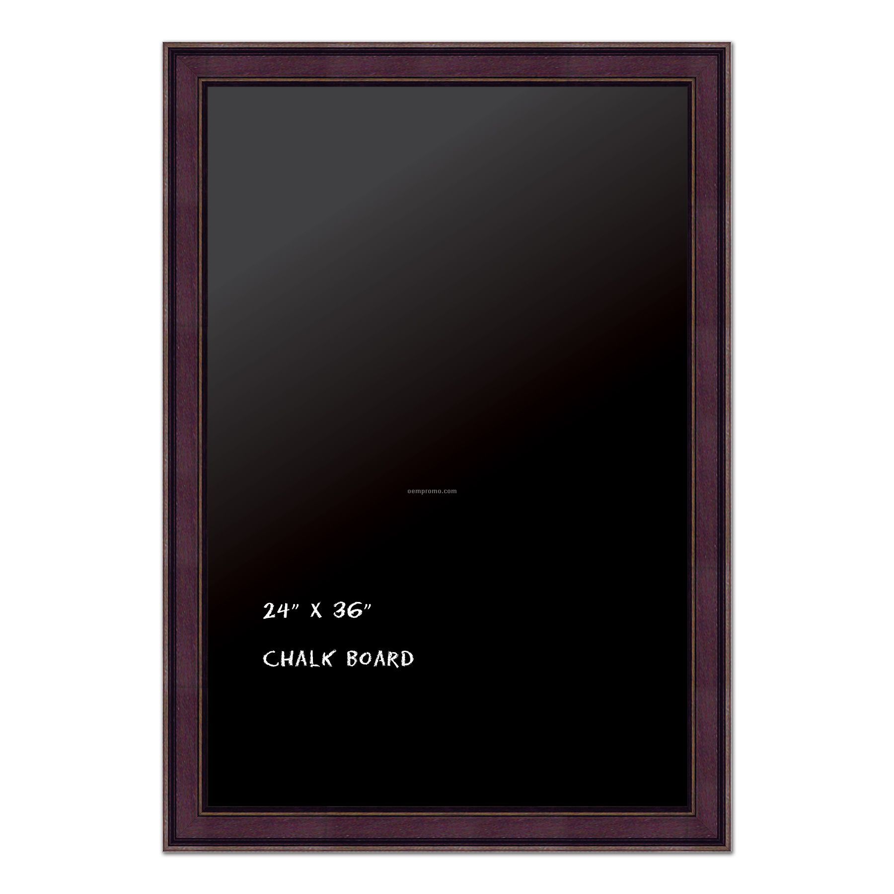 Chalk Board 24" X 36". Real Wood Frame - Country Wine Finish.
