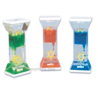 Hourglass Timer With Colored Oil & Water Wheel