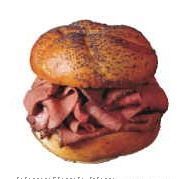 Roast Beef Sandwich Acrylic Coaster W/ Felt Back