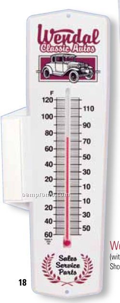 Weather Guard Outdoor Thermometer W/ Mounting Bracket (Full Color W/ Tape)