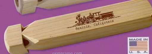 Wooden Train Whistle (1 Color Imprint)