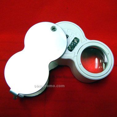 2 In 1 UV And 2 LED Jewelers Loupe Magnifiers (Screen Printed)