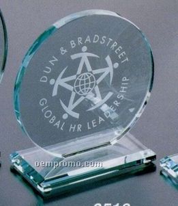Jade Gallery Crystal Cromwell Circle Award (6")
