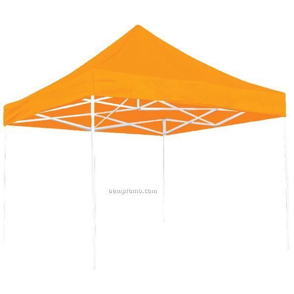 10' Square Orange Tent - Unimprinted
