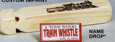 9" 4 Tone Wooden Train Whistle