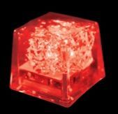 Blank Mini Ice Red LED Glow Ice Cubes (Liquid Activated)