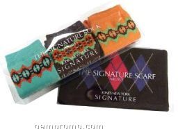 Custom Printed Signature Socks And Scarf W/ Logoed Gift Box