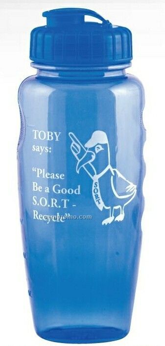 30 Oz. Poly Clear Gripper Bottle - Translucent