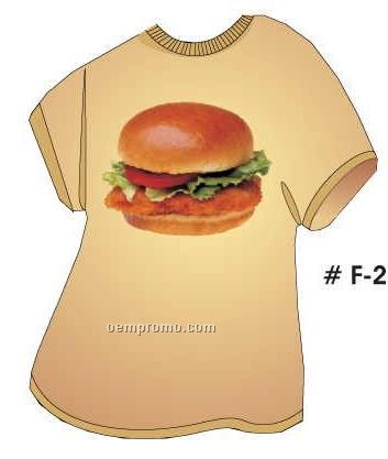 Chicken Sandwich T Shirt Acrylic Coaster W/ Felt Back