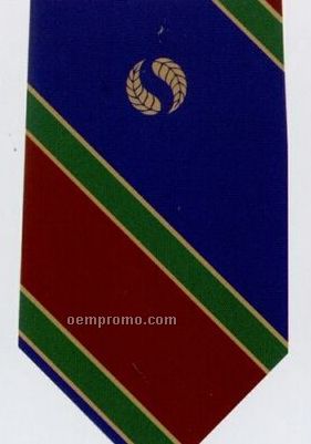 Custom Logo Printed Polyester Tie - Pattern Style M