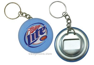 Elite Fabric Button With Bottle Opener and Key Chain