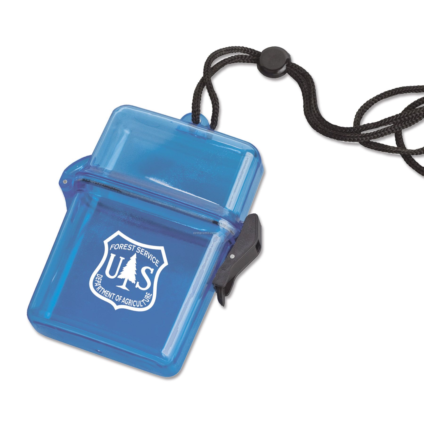 Plastic Container On A Rope Or Lanyard