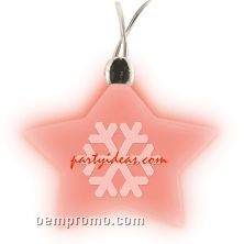 Star Light Up Pendant Necklace W/ Red LED