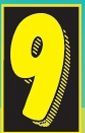 Stock Removable Adhesive Auto Numbers - Number 9