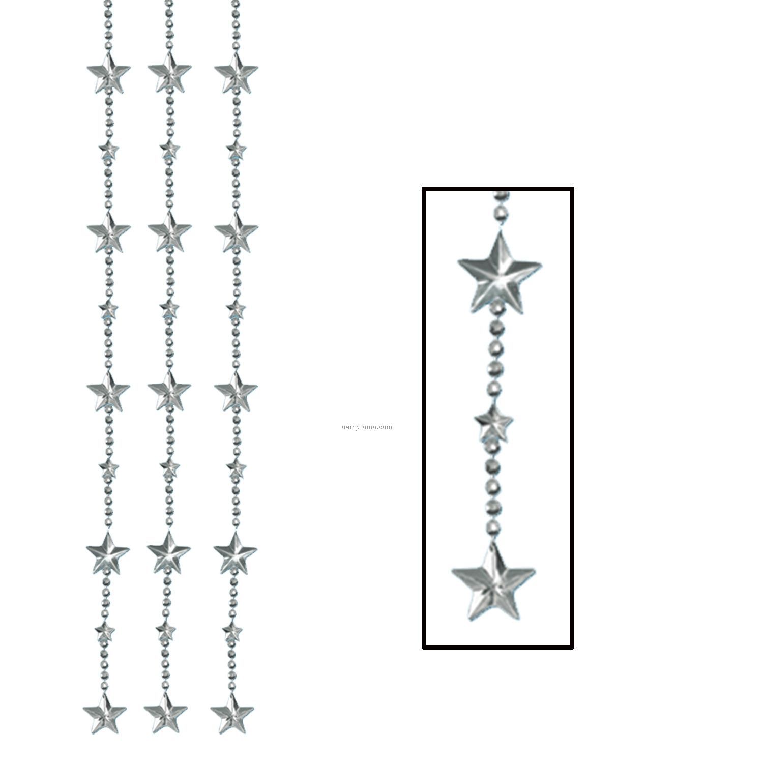 Metallic Star Bead Curtains