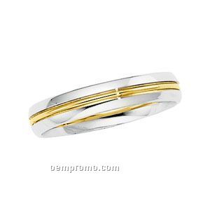 14ktt 4-1/2mm Ladies' Comfort Fit Wedding Band Ring (Size 7)
