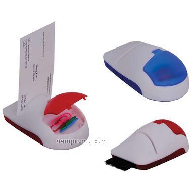 Card Holder W/Brush & Paper Clip Compartment