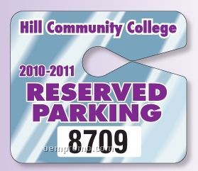 Jumbo Hang Tag Parking Permit (0.035" Recycled Polyethylene)