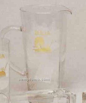 43 Oz. Clear Glass Sterling Pitcher