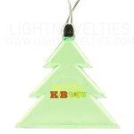Holiday Tree Light Up Pendant Necklace W/ Green LED