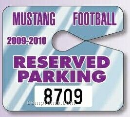 Jumbo Hang Tag Parking Permit (0.015" Polyethylene)
